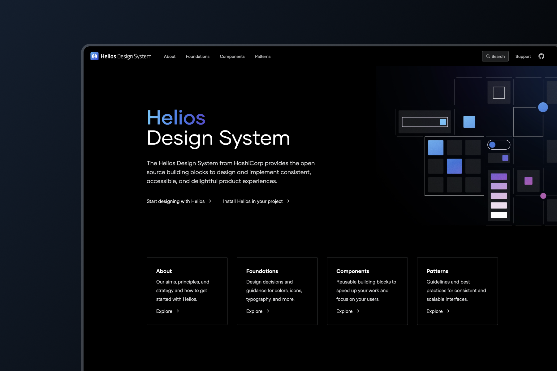 Helios Design System Interface