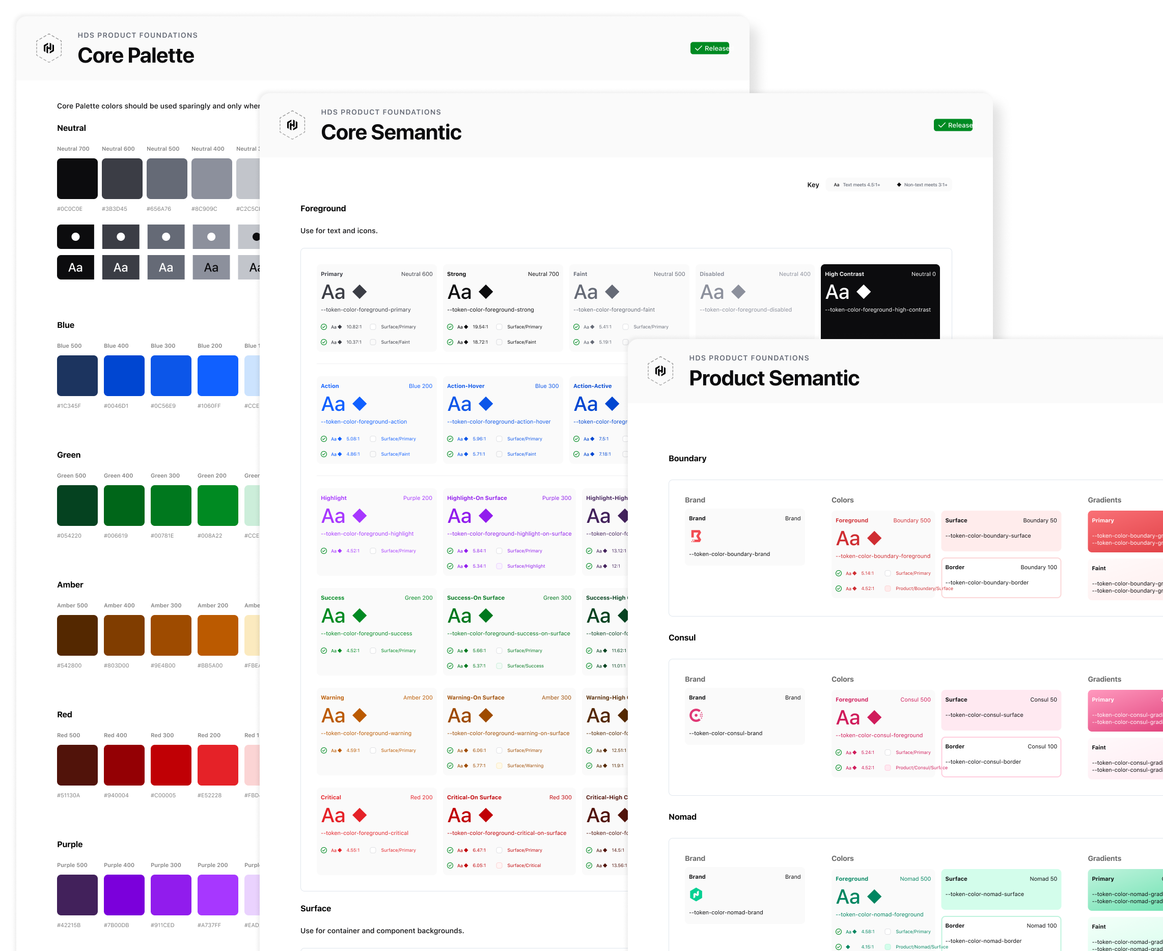 Design system Color palette and Type system