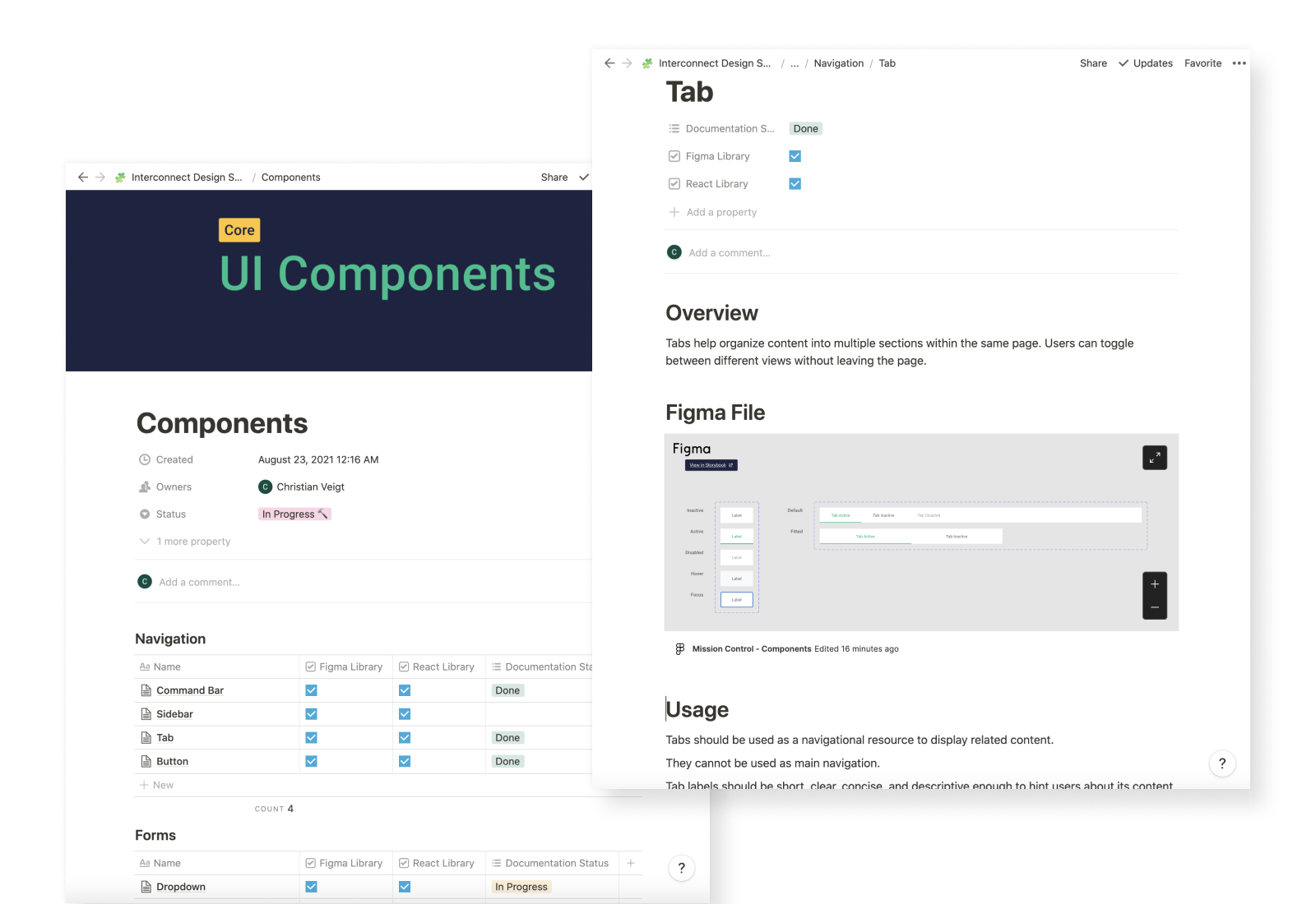 Documentation in Notion